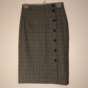 Plaid pencil skirt
